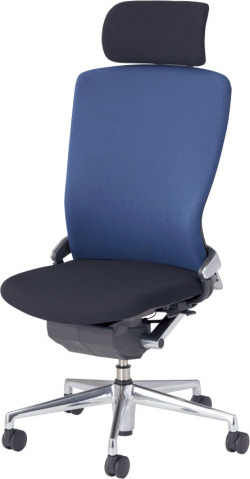 内田洋行 パルスチェア PA2-500C ヘッドレスト付クロスバック 背樹脂カバー 肘なし ナイロンキャスタータイプ