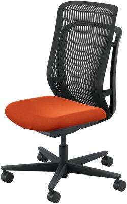 内田洋行 AJCHAIR2(エージェーチェア2) AJ2A-301BK-N PU ブラックメッシュ ヘッドレストなし 肘なし ウレタンキャスター