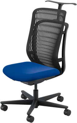 内田洋行 AJチェア2 AJ2A-301BK-N PA-H ブラックメッシュ ヘッドレストなし ジャケットハンガー付 肘なし ナイロンキャスター