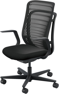 内田洋行 AJCHAIR2(エージェーチェア2) AJ2A-311BK-L PA ブラックメッシュ ヘッドレストなし L型肘 ナイロンキャスター