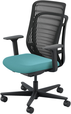 内田洋行 AJCHAIR2(エージェーチェア2) AJ2A-331BK-A PU ブラックメッシュ ヘッドレストなし アジャスタブル肘 ウレタンキャスター