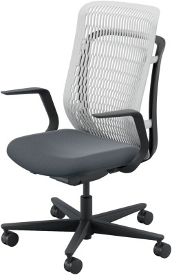 内田洋行 AJCHAIR2(エージェーチェア2) AJ2A-311AG-L PU アッシュグレイメッシュ ヘッドレストなし L型肘 ウレタンキャスター