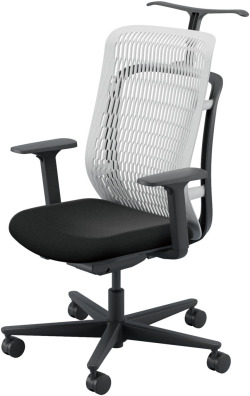 内田洋行 AJチェア2 AJ2A-331AG-A PA-H アッシュグレイメッシュ ヘッドレストなし ジャケットハンガー付 アジャスタブル肘UAAB型 ナイロンキャスター