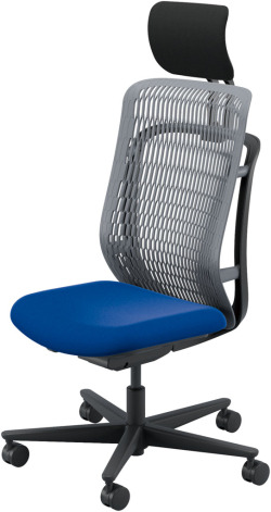 内田洋行 AJCHAIR2(エージェーチェア2) AJ2A-501SG-N PA スレートグレイメッシュ ヘッドレスト付 肘なし ナイロンキャスター