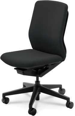 内田洋行 KRENE(クレネチェア) KA-300BBAL PU ブラックシェル ハイバック ブラック脚 ビニールレザー ウレタンキャスター 肘なし