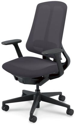 内田洋行 リーフレクチェア ハイバック ミックスメッシュ ブラックフレーム 樹脂脚ブラック ランバーサポート有 ウレタンキャスター T型肘RTAB型