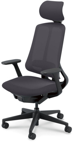 内田洋行 リーフレクチェア エクストラハイバックミックスメッシュブラックフレーム樹脂脚ブラック ランバーサポート有ウレタンキャスター T型肘RTAB型