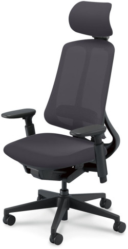 内田洋行 リーフレクチェア エクストラハイバックミックスメッシュブラックフレーム樹脂脚ブラック ランバーサポート有ウレタンキャスター アジャスタブル肘