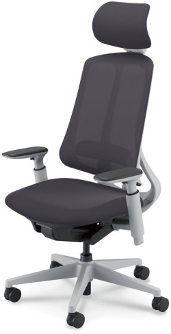 内田洋行 リーフレクチェア エクストラハイバックミックスメッシュホワイトフレーム樹脂脚ホワイト ランバーサポート有ウレタンキャスター アジャスタブル肘