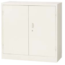 内田洋行 両開き書庫 3×3型 JIS3号 棚板2枚 W880×D380×H880mm