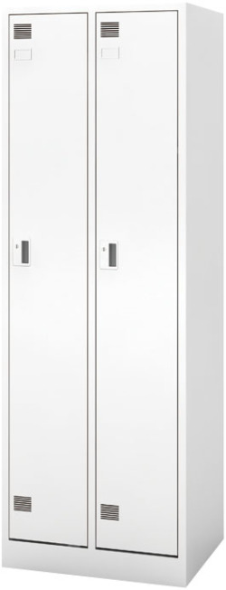 内田洋行 システムロッカーNS型 スタンダードタイプ 2人用 シリンダー錠 ホワイト色 W608×D515×H1790mm