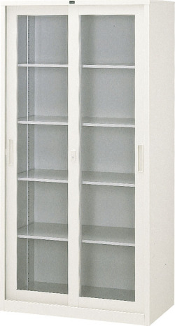 内田洋行 引違い書庫 3×6型 ガラス戸 JIS1号 棚板4