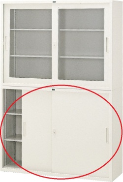 内田洋行 引違い書庫 4×3型 鋼板戸 棚板2枚 W1200