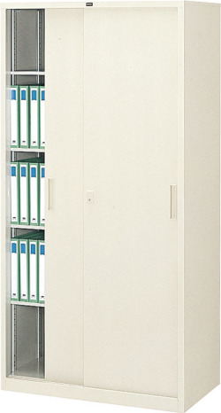 内田洋行　スチール書庫 書庫 開き戸タイプ 内田洋行 引違い書庫 3×6型 鋼板戸 棚板4枚 W880