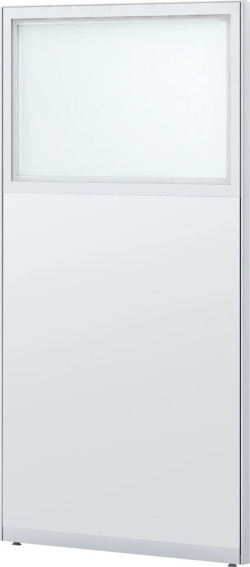 内田洋行 E3パネル 40mm厚タイプ CS-1508OW 幅800mm×高さ1525mm 腰上ガラス ソリッドカラー塗装