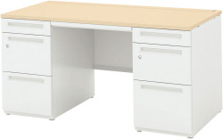 内田洋行 SCAENA(スカエナ) Kタイプ 両SK167A4B4-LSKH7 両袖デスク A4-3段/B4-3段 H700型 W1600×D700×H700mm
