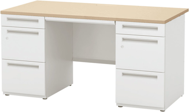 12万円 両袖机 内田洋行 幅1400 奥行き700 高さ720mm SFP1400PD