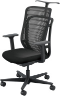 内田洋行 AJチェア2 AJ2A-331BK-A PA-H ブラックメッシュ ヘッドレストなし ジャケットハンガー付 アジャスタブル肘UAAB型 ナイロンキャスター