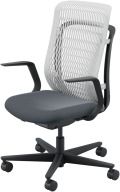 内田洋行 AJCHAIR2(エージェーチェア2) AJ2A-311AG-L PU アッシュグレイメッシュ ヘッドレストなし L型肘 ウレタンキャスター