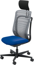 内田洋行 AJCHAIR2(エージェーチェア2) AJ2A-501SG-N PA スレートグレイメッシュ ヘッドレスト付 肘なし ナイロンキャスター