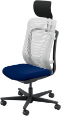内田洋行 AJCHAIR2(エージェーチェア2) AJ2A-501AG-N PU アッシュグレイメッシュ ヘッドレスト付 肘なし ウレタンキャスター
