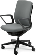 内田洋行 KRENE(クレネチェア) KA-320BBRA PA ブラックシェル ハイバック ブラック脚 ビニールレザー ナイロンキャスター リング肘ERAB型