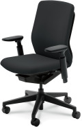 内田洋行 KRENE(クレネチェア) KA-340BBA3 PA ブラックシェル ハイバック ブラック脚 ビニールレザー ナイロンキャスター アジャスタブル肘KAAB型