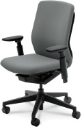 内田洋行 KRENE(クレネチェア) KA-340BBA3 PU ブラックシェル ハイバック ブラック脚 ビニールレザー ウレタンキャスター アジャスタブル肘KAAB型