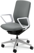 内田洋行 KRENE(クレネチェア) KA-320WWRA PA ホワイトシェル ハイバック ホワイト脚 ビニールレザー ナイロンキャスター リング肘ERAW型