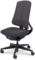 内田洋行 リーフレクチェア ハイバック ミックスメッシュ ブラックフレーム 樹脂脚ブラック ランバーサポート有 ウレタンキャスター 肘なし