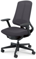 内田洋行 リーフレクチェア ハイバック ミックスメッシュ ブラックフレーム 樹脂脚ブラック ランバーサポート有 ウレタンキャスター T型肘RTAB型
