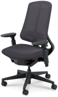 内田洋行 リーフレクチェア ハイバック ミックスメッシュ ブラックフレーム 樹脂脚ブラック ランバーサポート有 ウレタンキャスター アジャスタブル肘NAAB型