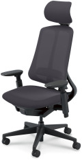 内田洋行 リーフレクチェア エクストラハイバックミックスメッシュブラックフレーム樹脂脚ブラック ランバーサポート有ウレタンキャスター アジャスタブル肘