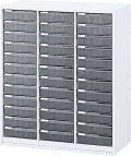 内田洋行 ハイパーストレージ スタンダードタイプ スモークトレーキャビネット A4 深型タテ36個 HS TCF-10/A4(B) W900×D400×H1050