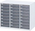内田洋行 ハイパーストレージ スタンダードタイプ スモークトレーキャビネット B4 深型タテ24個 HS TCF-07/B4(C) W900×D450×H700