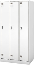 内田洋行 システムロッカーNS型 スタンダードタイプ 3人用 内筒交換錠 ホワイト色 W900×D515×H1790mm