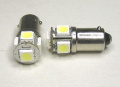 G14(BA9s)-8W,5Wの交換用3Chip5連SMD,LED白2個セット