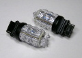 アンバーFLUX LED18連アメ車ウエッジ3156シングル球２個セット