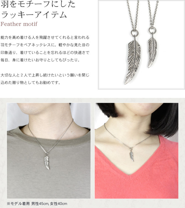 【チタンアクセサリー　レジエ】ペアネックレス