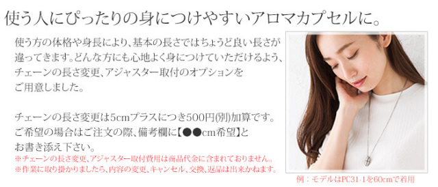 【チタンアクセサリー　レジエ】アロマネックレス