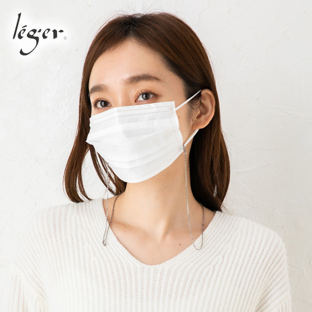 純チタン マスクチェーン 65cm アズキ 小豆 2mm幅｜leger レジエ MSCA65FF