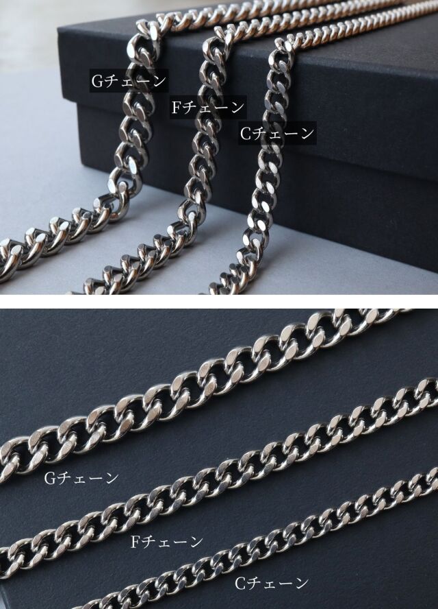 純チタンチェーン 50cm 喜平ネックレス [leger(レジエ)] 純チタンチェーンネックレス キヘイ(喜平)チェーン6.9mm幅 50cm｜leger