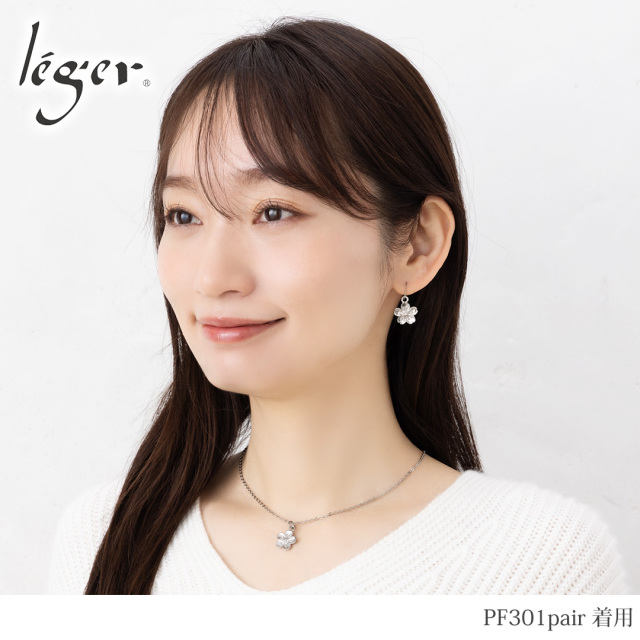 純チタン ピアス さくら フック 6mm｜leger レジエ PF301pair