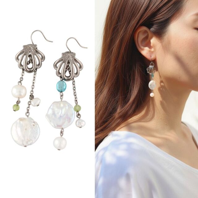 純チタン ピアス マ・ペール （Ma Perle） フック  PF320pair
