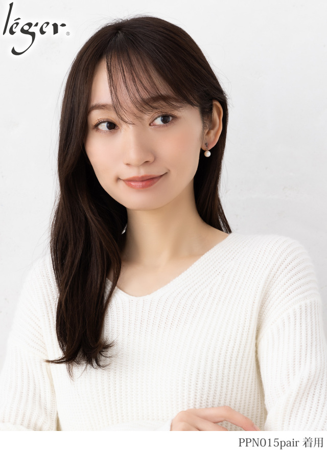 純チタン ピアス 淡水パール ポスト 7mm 両耳 ｜leger レジエ PPN015pair