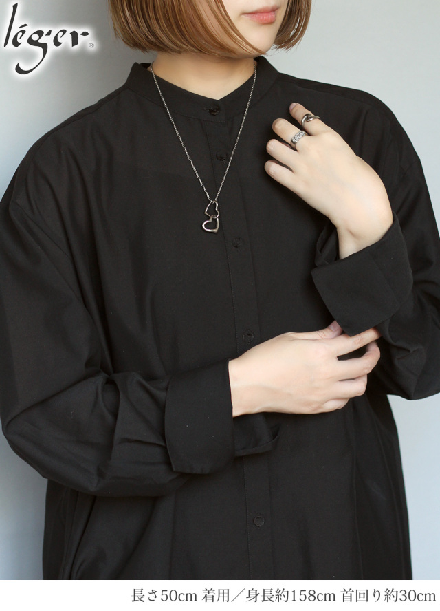 チタンペンダント(ネックレス) ダブルハート｜leger レジエ T03