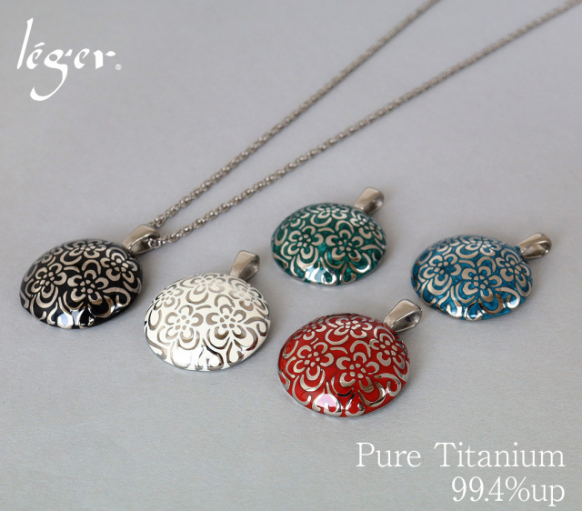 チタンペンダントトップ 花玉・平大｜leger レジエ T256GS