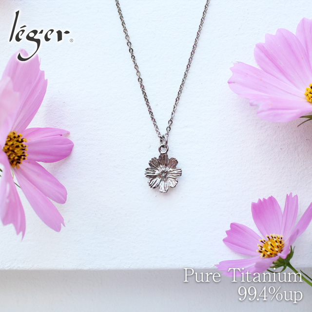 未使用　象牙調花モチーフネックレス necklace43-04.jpg