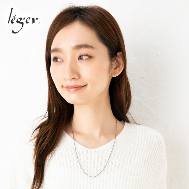 純チタンチェーンネックレス スクリューチェーン1.7mm幅 55cm