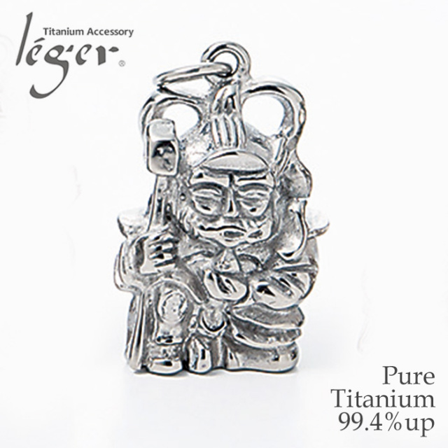 チタンペンダントトップ 七福神 毘沙門天｜leger レジエ T224